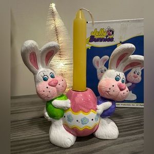 🩷💜Vintage bunny candle holder. Decor for Easter🩷💜